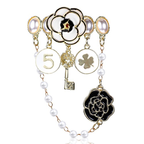 Imitation pearl dangle - imitation, chain