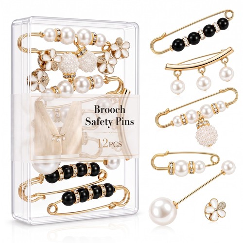 Pcs brooch safety pins - 12,
