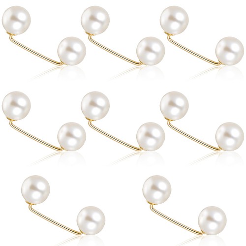8pcs pearl brooch pins - 8pcs,